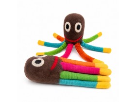 Wholesale Wool Felt Octopus Dog Toy - Felt and Yarn