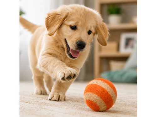Wholesale Striped Wool Felt Dog Balls Pack