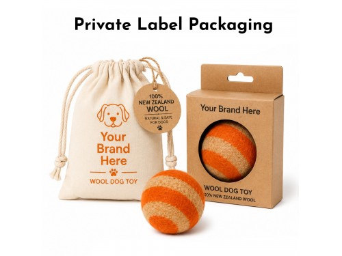 Wholesale Striped Wool Felt Dog Balls Pack