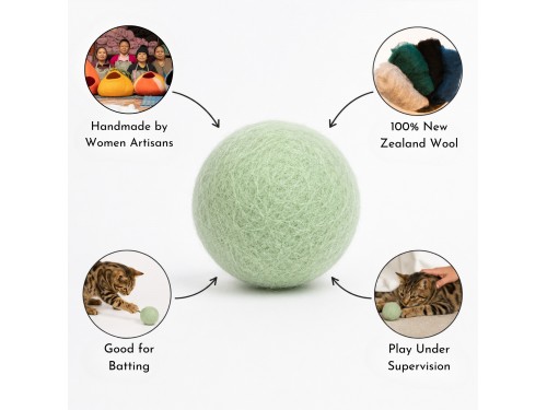 Wholesale Wool Felt Cat Ball Fetch Toy