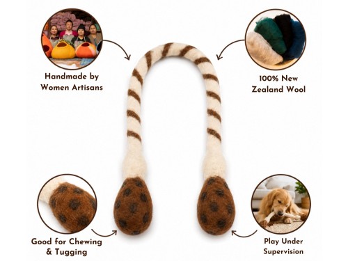 Wholesale Wool Felt Turkey Leg Dog Rope Toy