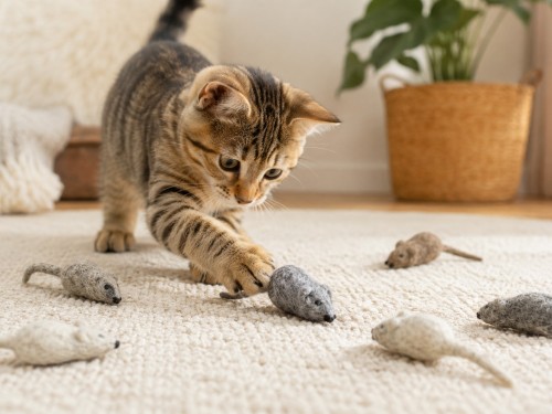 Wholesale Wool Felt Mice Cat Toys