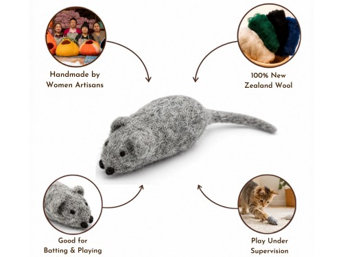Wholesale Wool Felt Mice Cat Toys