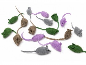 Wholesale Stitched Wool Felt Mice Cat Toy - Felt and Yarn