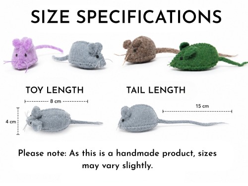 Wholesale Stitched Wool Felt Mice Cat Toy