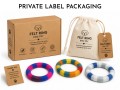 Wholesale Striped Wool Felt Dog Chew Ring Pack