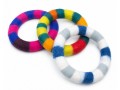 Wholesale Striped Wool Felt Dog Chew Ring Pack - Felt and Yarn