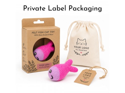 Wholesale Wool Felt Fish Cat Toy