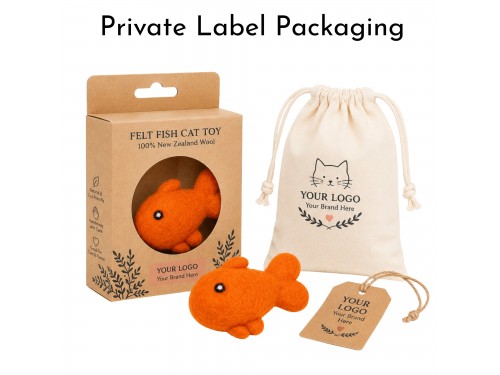 Wholesale Wool Felt Fish Cat Toy