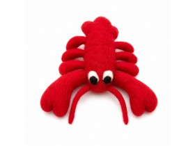 Wholesale Wool Felt Lobster Dog Toy - Felt and Yarn