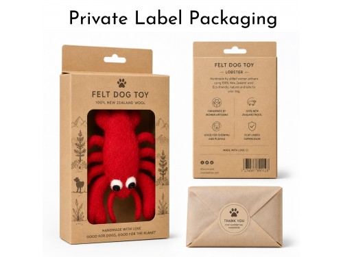 Wholesale Wool Felt Lobster Dog Toy