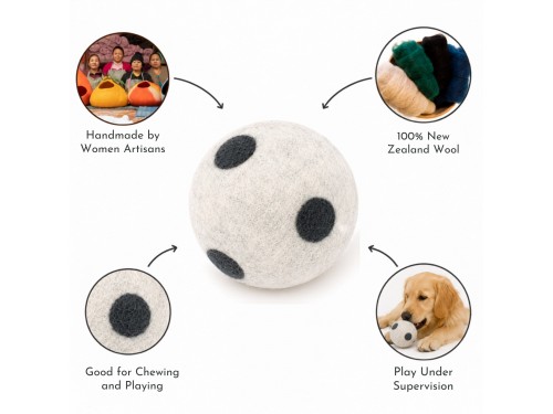 Wholesale Wool Felt Dot Ball Dog Toy