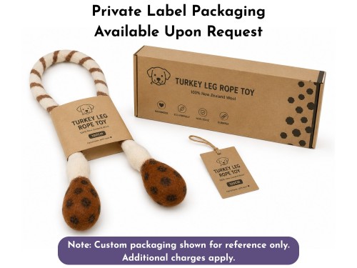 Wholesale Wool Felt Turkey Leg Dog Rope Toy