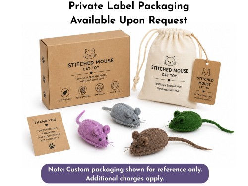 Wholesale Stitched Wool Felt Mice Cat Toy