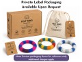 Wholesale Striped Wool Felt Dog Chew Ring Pack
