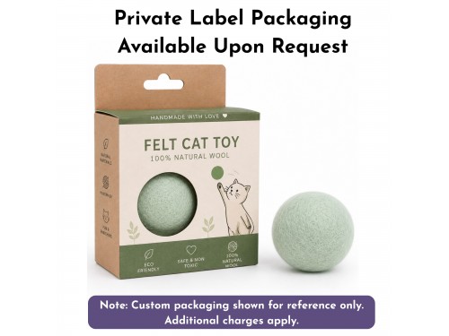 Wholesale Wool Felt Cat Ball Fetch Toy