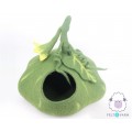 Felted Green Pumpkin Cat House