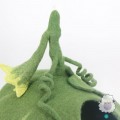 Felted Green Pumpkin Cat House