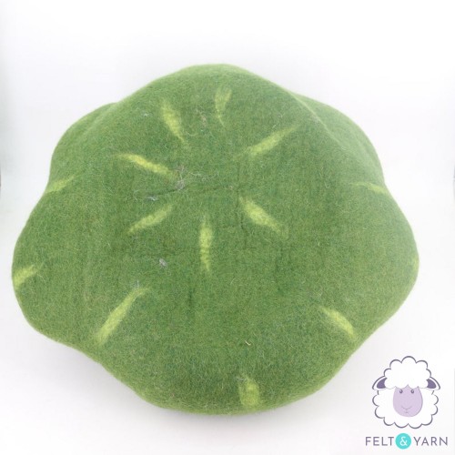 Felted Green Pumpkin Cat House