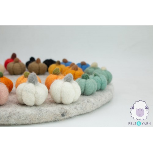 Assorted Size and Color Halloween Felt Pumpkins