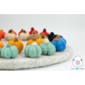 Assorted Size and Color Halloween Felt Pumpkins
