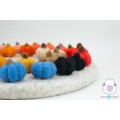 Assorted Size and Color Halloween Felt Pumpkins