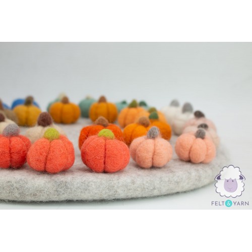 Assorted Size and Color Halloween Felt Pumpkins