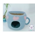 Felt Coffee Mug Cat Cave