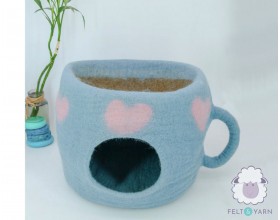 Felt Coffee Mug Cat Cave