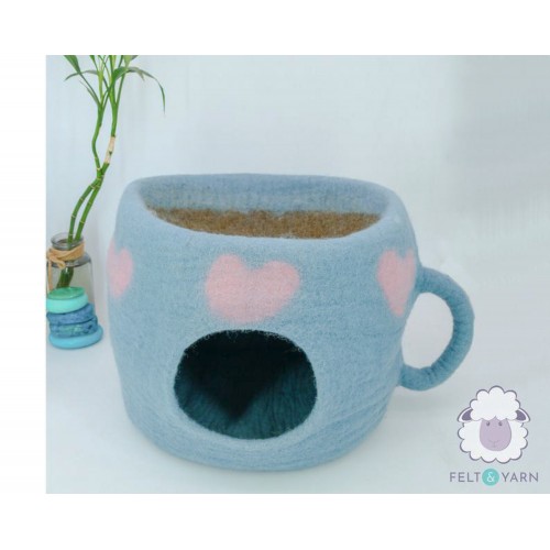 Felt Coffee Mug Cat Cave