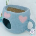 Felt Coffee Mug Cat Cave