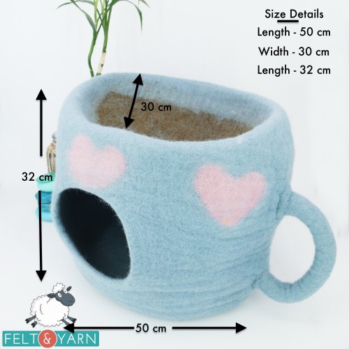 Felt Coffee Mug Cat Cave