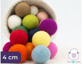 Wool Felt Ball for DIY Arts and Crafts - 0.6 inch Wool Balls in Assorted Colors - Bulk Tiny Puff Balls for Felting and Garland, Size: 0.59 in Dia