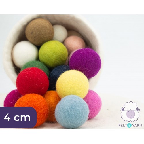 4cm Felt Balls | Wholesale Felt Balls