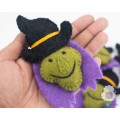 12cm Magical Stitched Felt Witch Head