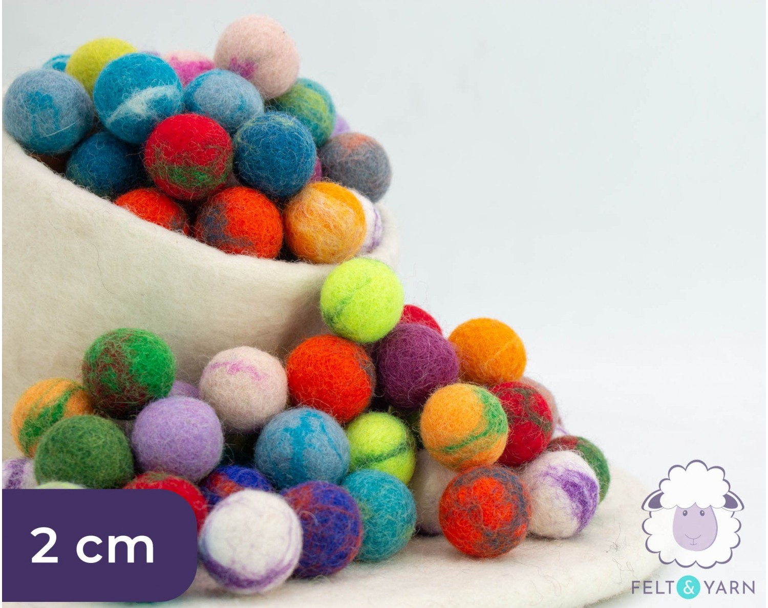 2 Cm Wool Felt Balls Choose Your Own Colors Pom Pom Balls Wool