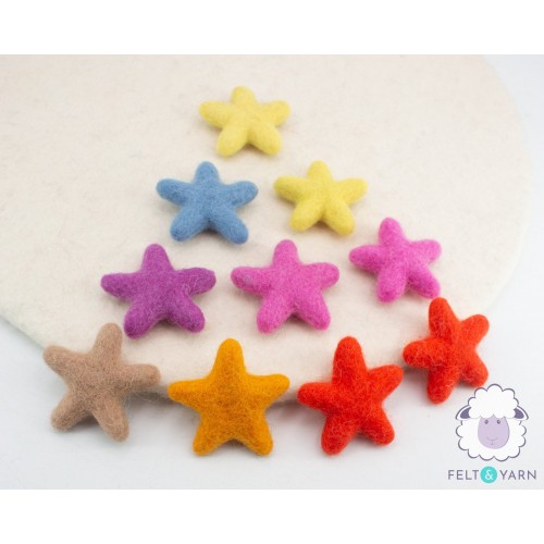 4-5cm Colorful Felted Stars
