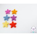 4-5cm Colorful Felted Stars for Xmas & Valentine - Felt & Yarn