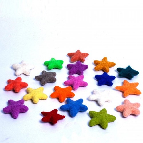 4-5cm Colorful Felted Stars