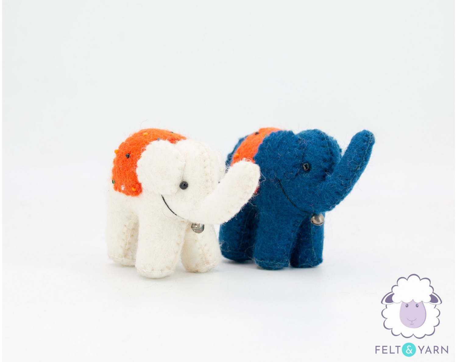 8cm Mini Felt Elephant Eco Toy