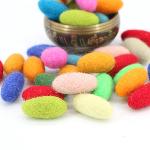 3.5cm Felt Oval Balls
