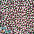 Pink Green Multicolor Felt Ball Rug