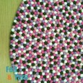 Pink Green Multicolor Felt Ball Rug