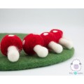 6cm Colorful Felt Mushrooms