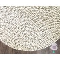 White Felt Ball with Stripe Rug