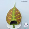 Handmade Felt Leaf Design Cat House