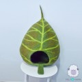 Handmade Felt Leaf Design Cat House