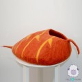 Handmade Felt Leaf Design Cat House