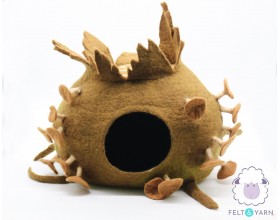 Mushroom Design Felt Cat House