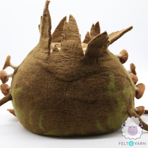 Mushroom Design Felt Cat House